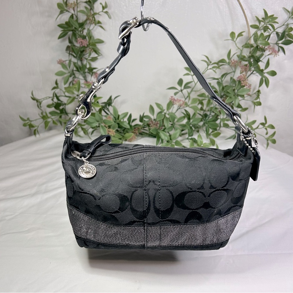 Coach | small black bag with belt straps